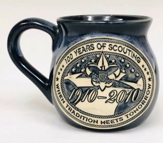 Boy Scouts Of America 100 Years Of Scouting Hand Crafted Pottery Coffee Mug