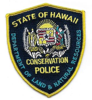 Hawaii Conservation Police Dept Land Natural Resources Patch