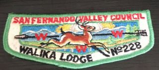 Walika Lodge No 228 Oa Flap Patch San Fernando Valley Council Bsa