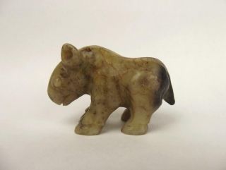 Chinese Ching Dynasty Nephrite Jade Carving Of A Tapir Like Animal 1