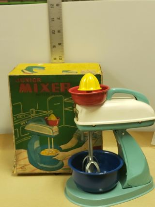 Vintage Alps Junior Mixer Tin Toy Battery Operated,  Box,  Great