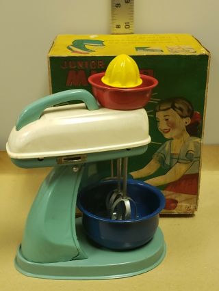Vintage Alps Junior Mixer Tin Toy Battery Operated,  Box,  Great 2