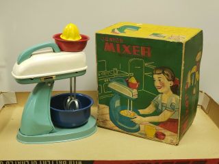 Vintage Alps Junior Mixer Tin Toy Battery Operated,  Box,  Great 3