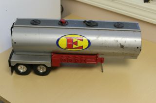 Vintage Pressed Steel Toy Ertl Semi Trailer - Gas/oil Tanker