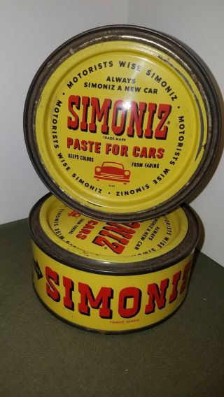 Vtg.  Simoniz Paste For Cars And Furniture Wax.
