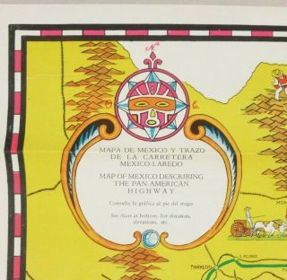 Map Pan American Highway Monterrey Mexico Gran Hotel Ancira 1925 Brochure