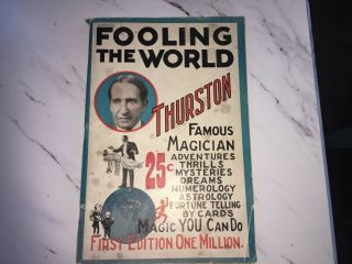 Vintage 1928 1st Edition Fooling The World Thurston The Magician Magic Book 96pg