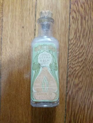 Larkin Soap Co Buffalo Ny Derma Balm Glass Bottle W/ Cork