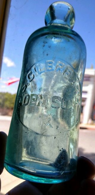 J S Gilbreath Denison Iowa Hutch Hutchinson Bottle Beer Soda Antique