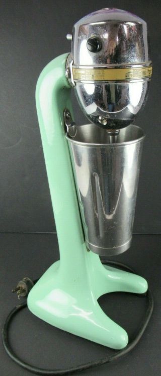 Vintage Hamilton Beach Green No.  18 Milk Shake Mixer - Cup -