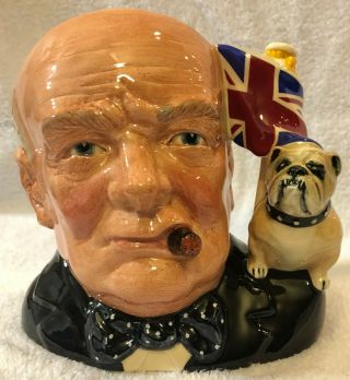 Royal Doulton Large Winston Churchill Character Jug Of The Year D6907