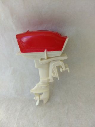 Vintage Plastic Toy Outboard Motor Looks Like Scott Atwater Red And White