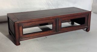 Rare 18/19th C Antique Chinese Carved Wood Table Form Stand