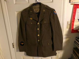 World War Ii Us Army Air Force Cadet Uniform Jacket Size 36 Long Dated 1943