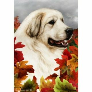 Fall House Flag - Great Pyrenees 13146