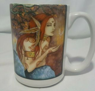 Amy Brown Fairy Land Of Myth Mug Autumn Redhead Cuppa 4 1/2 " High