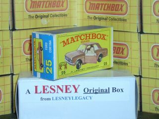 Matchbox Lesney 25d Ford Cortina Model Type E4 Empty Box Only