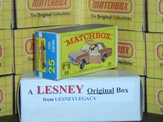 Matchbox Lesney 25d Ford Cortina model Type E4 EMPTY BOX ONLY 2