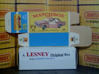 Matchbox Lesney 25d Ford Cortina model Type E4 EMPTY BOX ONLY 3