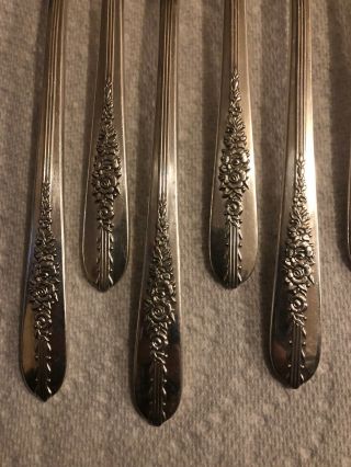 7 Oneida Silver Nobilty Plate ROYAL ROSE Silverplate Dinner Forks 1939 2