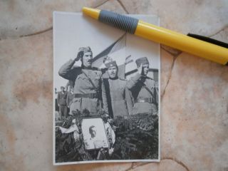 Wwii 1945 Chetnik Draza Mihajlovic King Alexander Yugoslavia Army Photo Picture