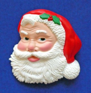 Hallmark Pin Christmas Vintage Santa Claus St Nick Face Holiday Brooch