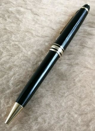 Montblanc Meisterstuck Black Resin & Gold Plated Trim Ball Point Pen Very Good
