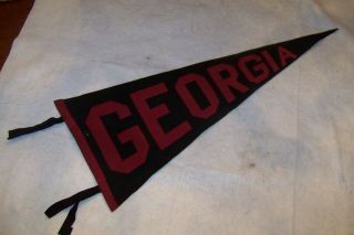 Vintage Georgia College Football Pennant Sewn Letters Old University