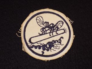 Wwii Us Navy Pt Boat Unit Patch 3 " White
