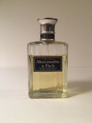 Vintage Authentic Mens Abercrombie & Fitch Woods Cologne Spray 3.  4 Oz 75 Full