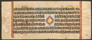 Antique Indian Miniature Painting - Jain Manuscript MS Folio - Gujarat 15th 2