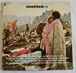 Lp Woodstock Soundtrack 3 Lp Set Record Album - Cotillion Sd 3 - 500 1970
