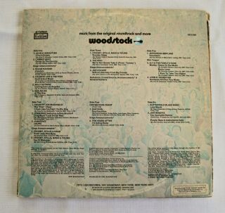 LP WOODSTOCK Soundtrack 3 LP Set Record Album - Cotillion SD 3 - 500 1970 2