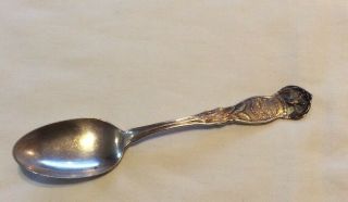 Antique Indiana State Silverplate Souvenir Spoon - Wm.  Rogers & Son