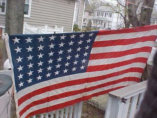Ww 2 Era Wool Large 48 Star American Flag