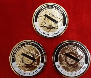 Chp Officer Chellew Camilleri Griess Memorial Coins (lapd Nypd