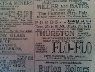 Dec 9,  1919 Newspaper Page 3082 - Magician Howard Thurston Appears Live