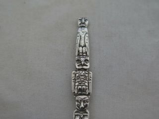 Vintage Sterling Silver Small Totem Pole Souvenir Spoon 2