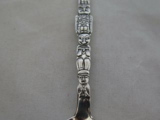 Vintage Sterling Silver Small Totem Pole Souvenir Spoon 3