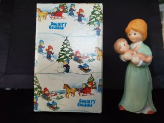 Enesco Country Cousins Christmas: Mother And Baby B.  J.  1986