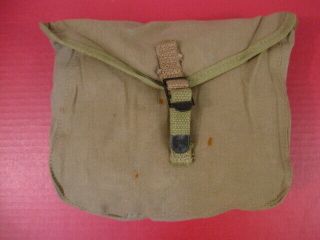 Wwii Era Us Army M1928 Haversack Meat Can Or Mess Kit Pouch - Khaki - 1