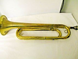 Vintage J Larosa & Co Ny Brass Bugle - Military Boy Scout Style -