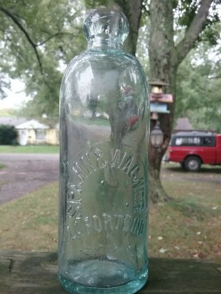 Spahn & Wagner Laporte Ind.  Indiana Hutch Soda.  Hutchinson Blob Pop Bottle