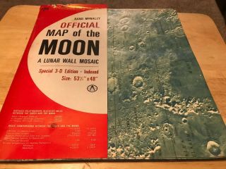 Vintage Rand Mcnally 85 - 3642 Imperial Map Of The Moon 53 1/2 X 48 Wall Mosaic