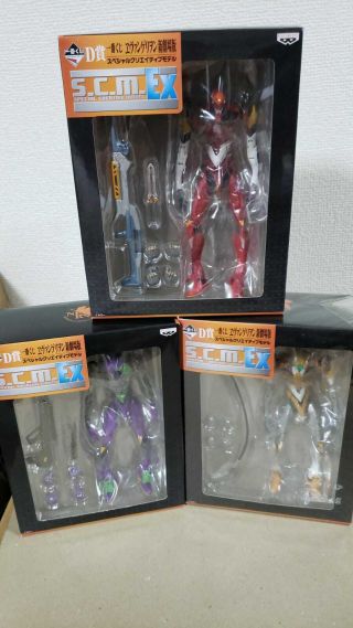 (from Japan) Set Of 3 Eva Evangelion Robots - Neon Genesis Evangelion