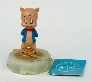 Ron Lee Looney Tunes Porky Pig W/ Hang Tag Personally Signed " Best Wishes "