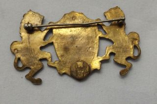 Vintage JOSEFF OF HOLLYWOOD Heraldic Brass Pin 3