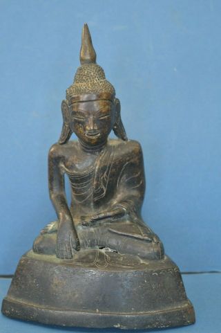 Small Chinese/tibetan 19th Century Antique Bronze Buddha,  C 1890