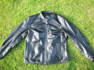Harley Davidson Leather Jacket,  Size Large,  Willy G Vintage Style