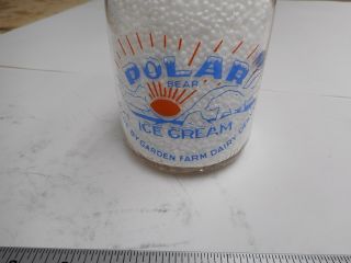 Polar Bear Ice Cream Milk Bottle,  Denver,  Colorado,  Colo.  Col.  Garden Farm Dairy